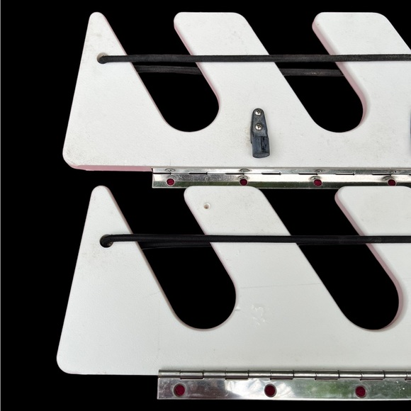 4 Fishing Rod Pole Folding Holders Under Gunwale Boat Starboard White 3 Rods - Picture 10 of 13